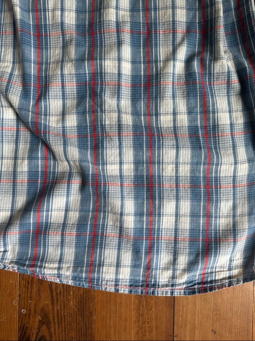 Daniel Cremieux Casual Short-Sleeve Plaid Button-Down Shirt - Blue, White & Red - Picture 8 of 11